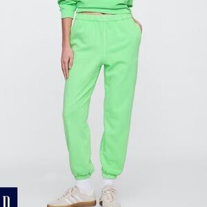 NWT GAP Julep Green fleece joggers XL 🟢